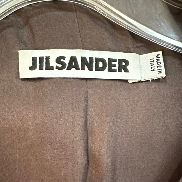 Jil Sander linen/silk Women's Dark Brown Cropped Blazer size 2 - Picture 3 of 4